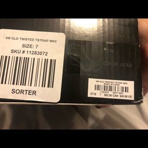 Gold sandal from Torrid.  NEVER worn!